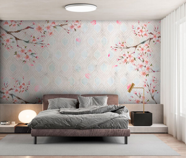 White and pink floral pattern