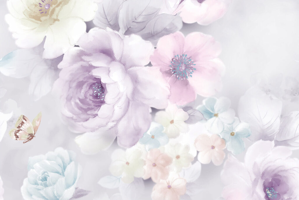 Flores suaves en tonos pastel. Flores suaves en tonos pastel.