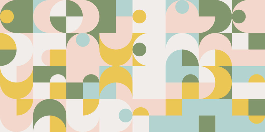 Estampado colorido con círculos y puntos