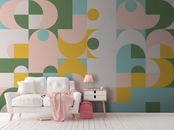 Estampado colorido con círculos y puntos Estampado colorido con círculos y puntos