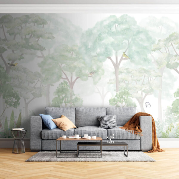 Papel pintado con árboles y plantas Papel pintado con árboles y plantas