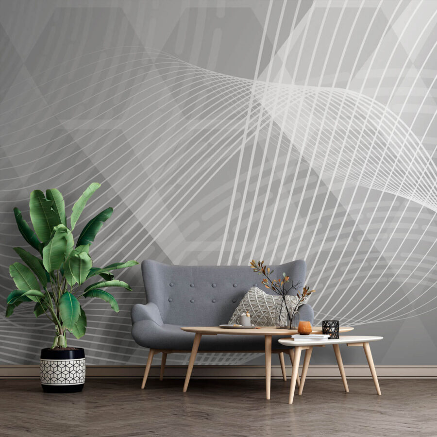 Fondo gris y blanco con líneas blancas