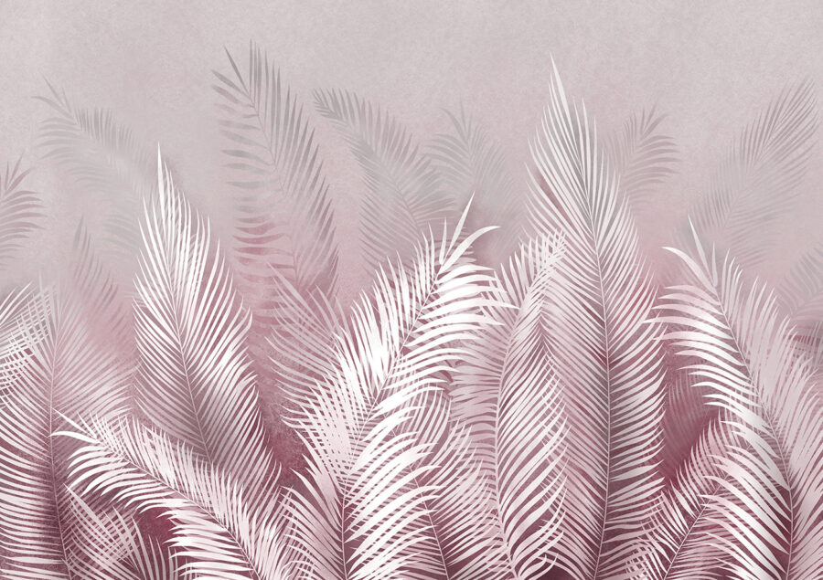 Una pluma blanca sobre fondo rosa