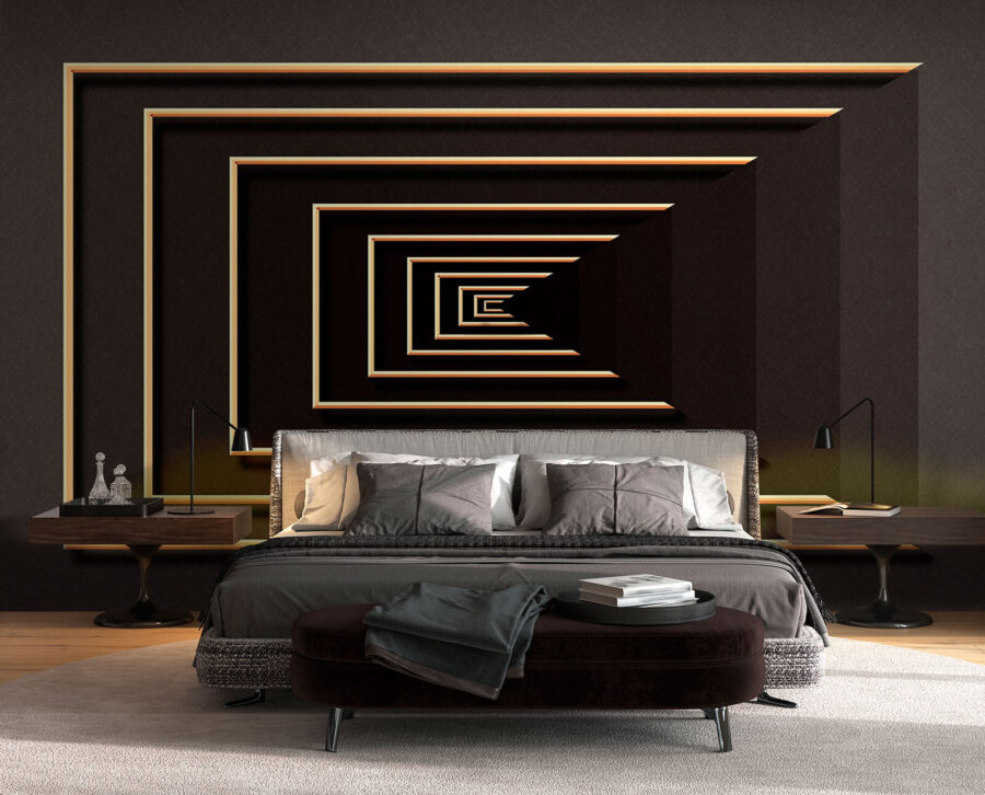 Espiral infinita en tonos elegantes.