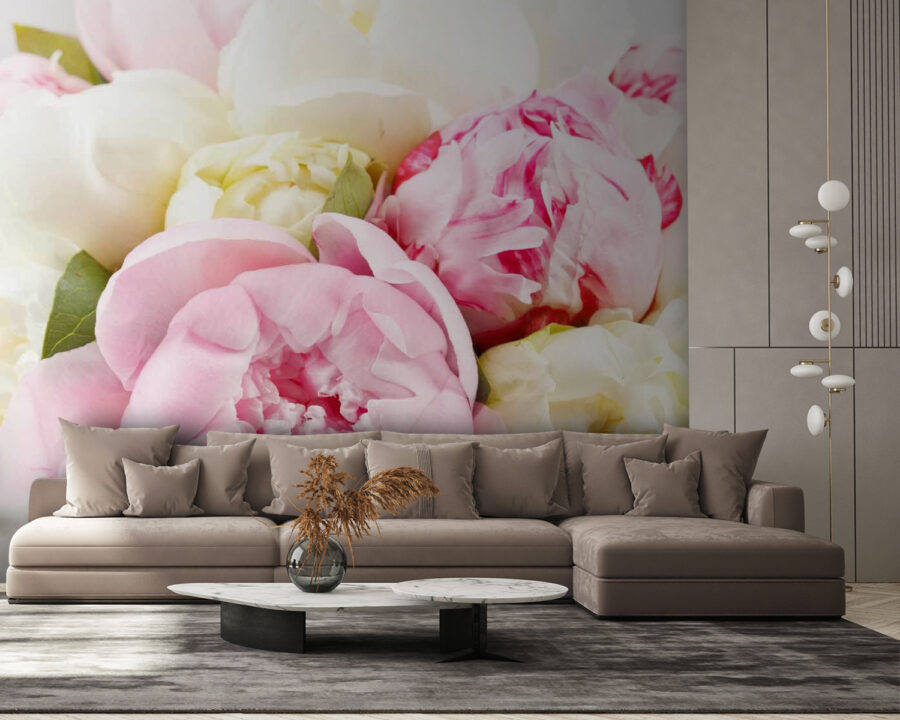 Ramo de flores rosas y blancas
