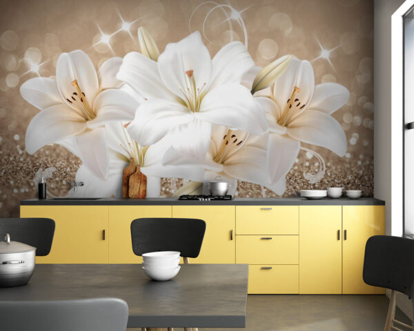 Fotomurales Fotomurales Grupo de flores blancas (SKU: u77997)