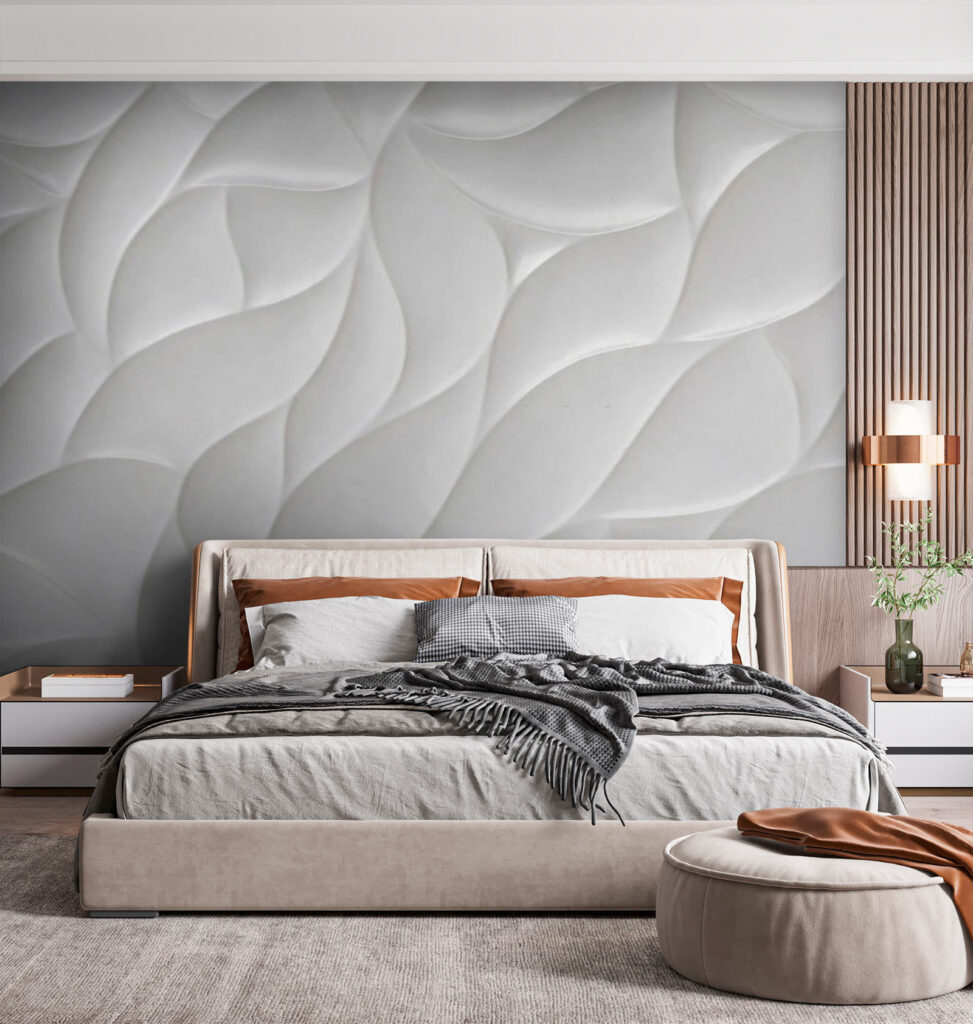 White surface with wavy lines
