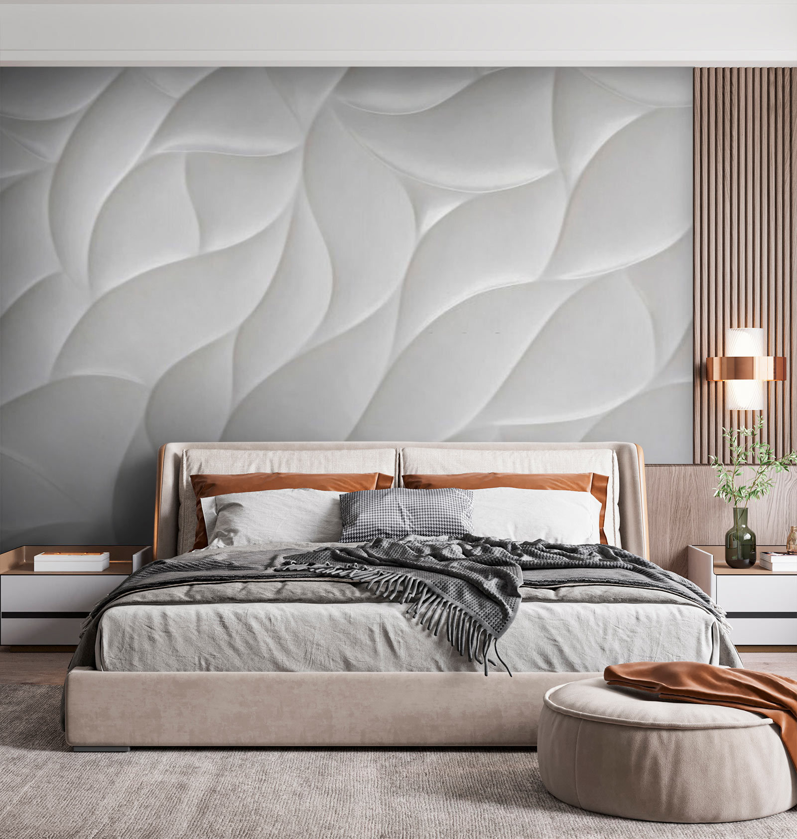 White surface with wavy lines