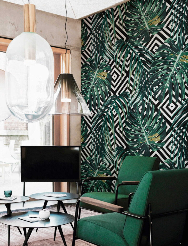 Patrón de hojas sobre fondo blanco y negro u79688pig1 780x1024 - Patrón de hojas sobre fondo blanco y negro - tegory