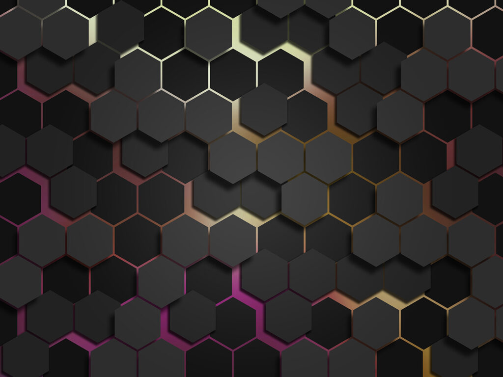 Un grupo de hexágonos negros Un grupo de hexágonos negros