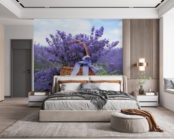 Cesta de flores moradas Cesta de flores moradas