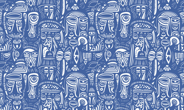 Dibujo de caras en azul y blanco u98723p 600x360 - Dibujo de caras en azul y blanco - tegory