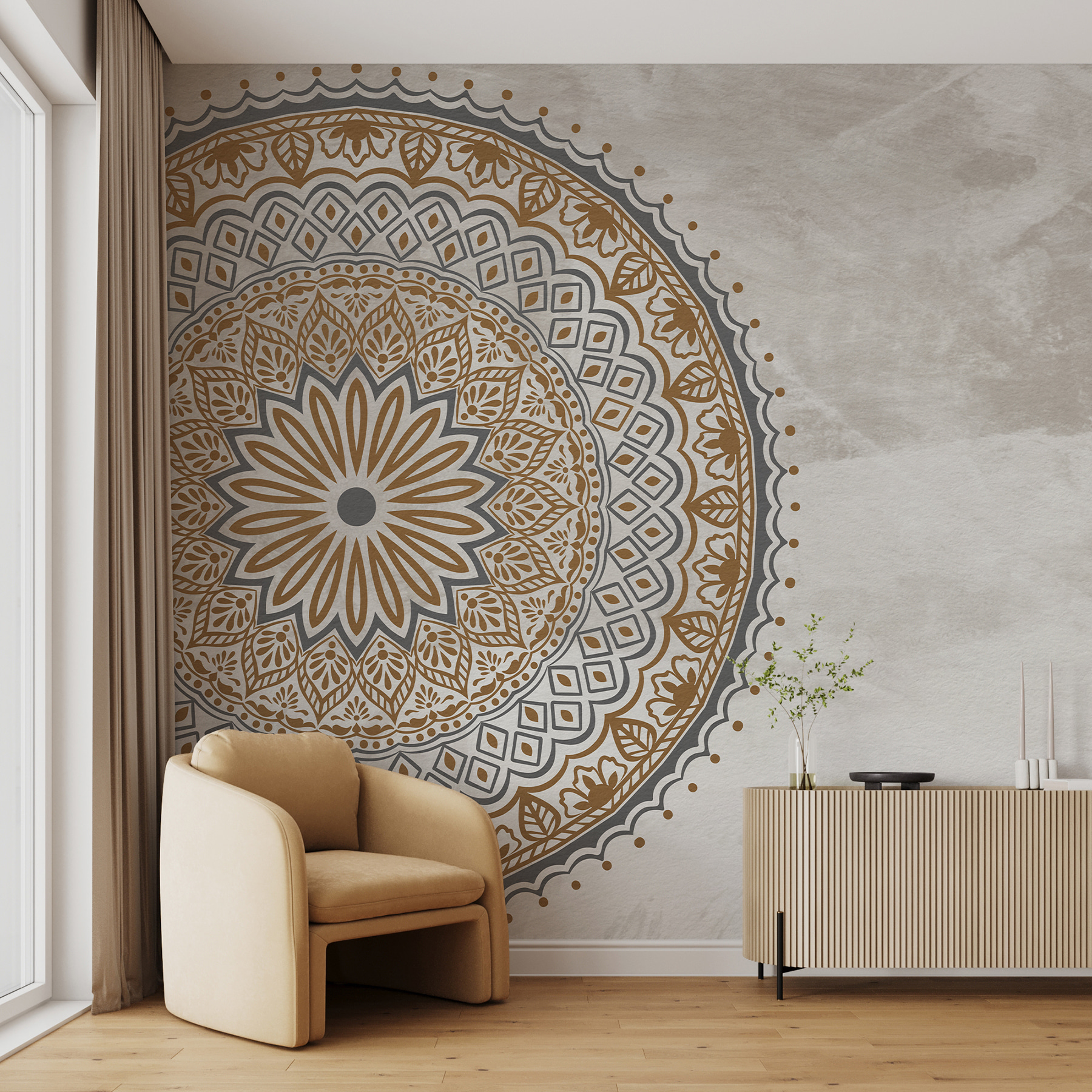 A circular pattern on a white surface A circular pattern on a white surface