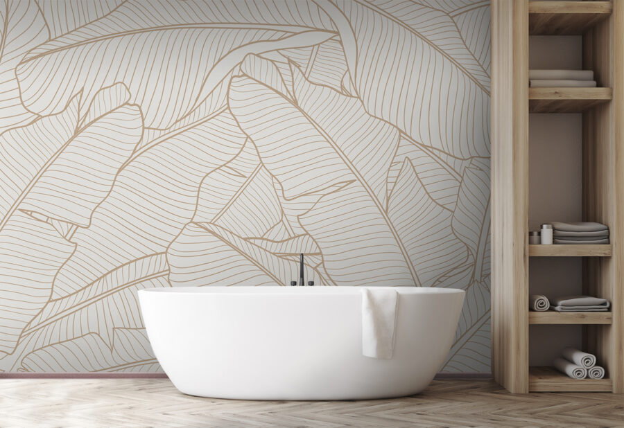 Elegante motivo de hojas para una decoración moderna