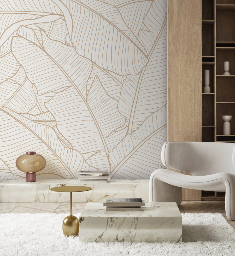 Elegante motivo de hojas para una decoración moderna