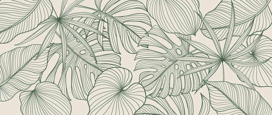 Fotomurales Elegante diseño de follaje verde. - Imagen 6