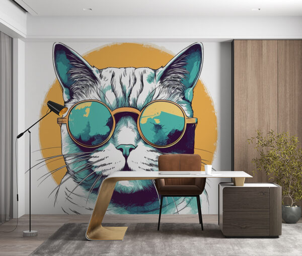 A cat wearing sunglasses