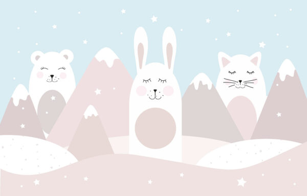 Un grupo de animales en un paisaje Un grupo de animales en un paisaje