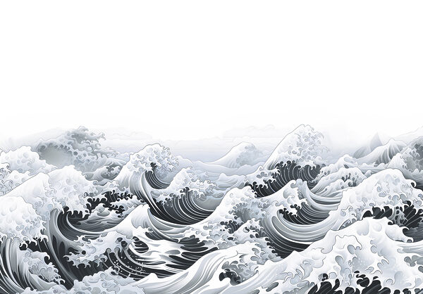 Olas en el océano con olas Olas en el océano con olas