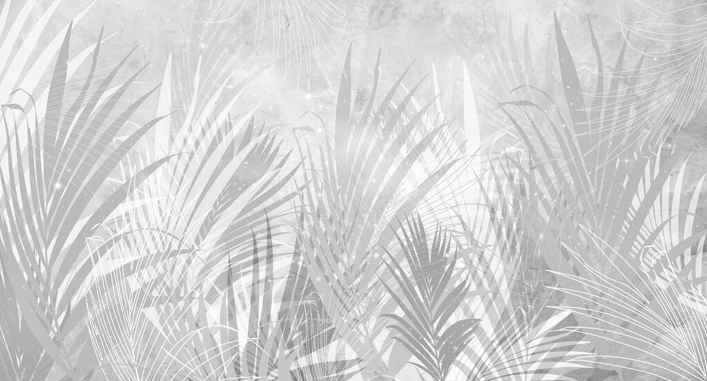 Un fondo gris y blanco con plantas Un fondo gris y blanco con plantas