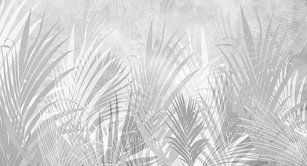 Un fondo gris y blanco con plantas Un fondo gris y blanco con plantas