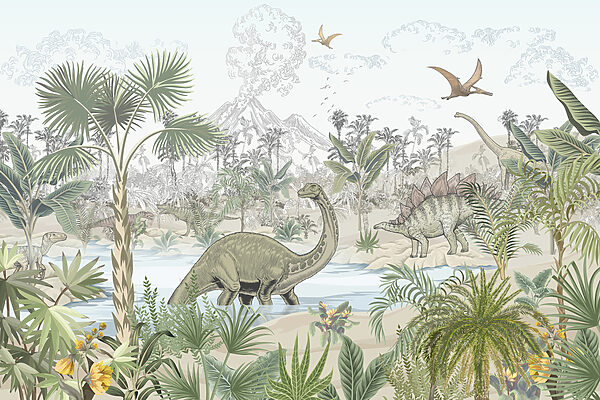 Un grupo de dinosaurios en un río u98674p 600x400 - Un grupo de dinosaurios en un río