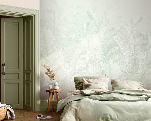 Soft green leaves in gentle layers