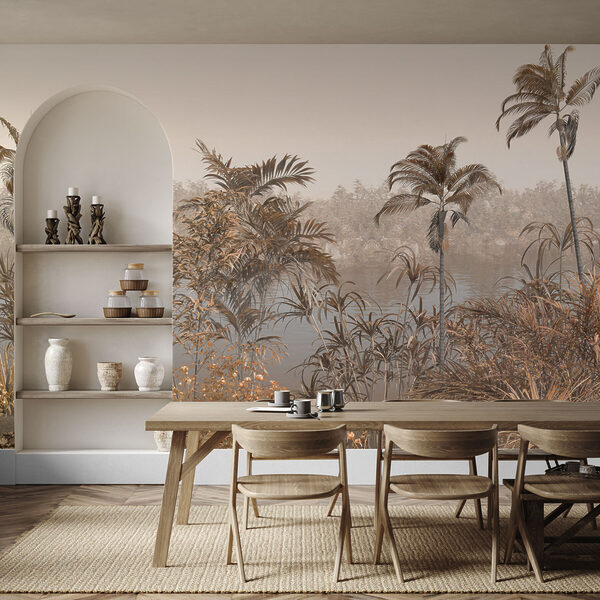 Un pantano con plantas y flores Un pantano con plantas y flores