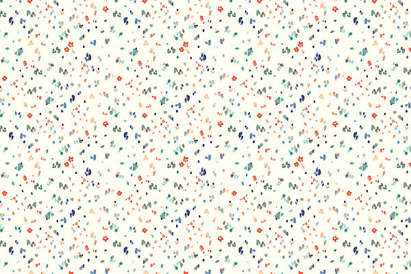 Unas pequeñas manchas de colores sobre fondo blanco Unas pequeñas manchas de colores sobre fondo blanco