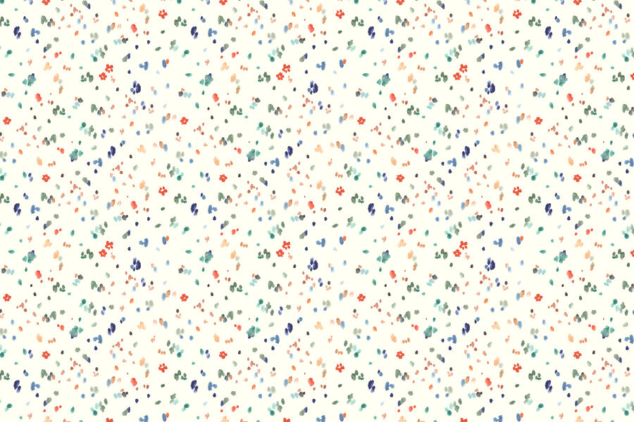 Unas pequeñas manchas de colores sobre fondo blanco Unas pequeñas manchas de colores sobre fondo blanco