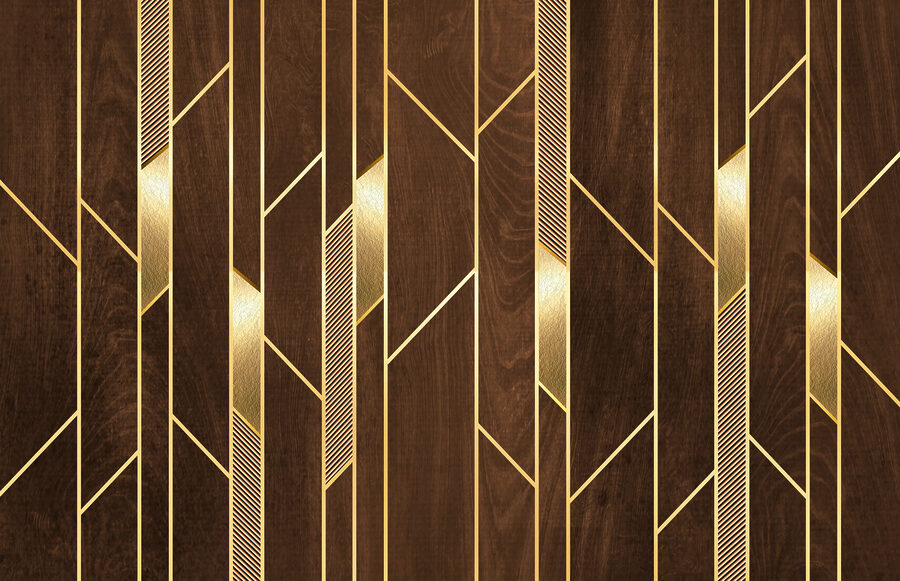 Líneas elegantes sobre una rica textura de madera