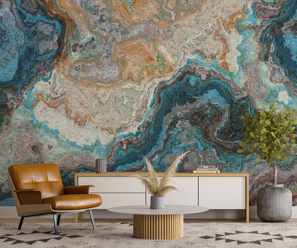 A colorful marbled surface