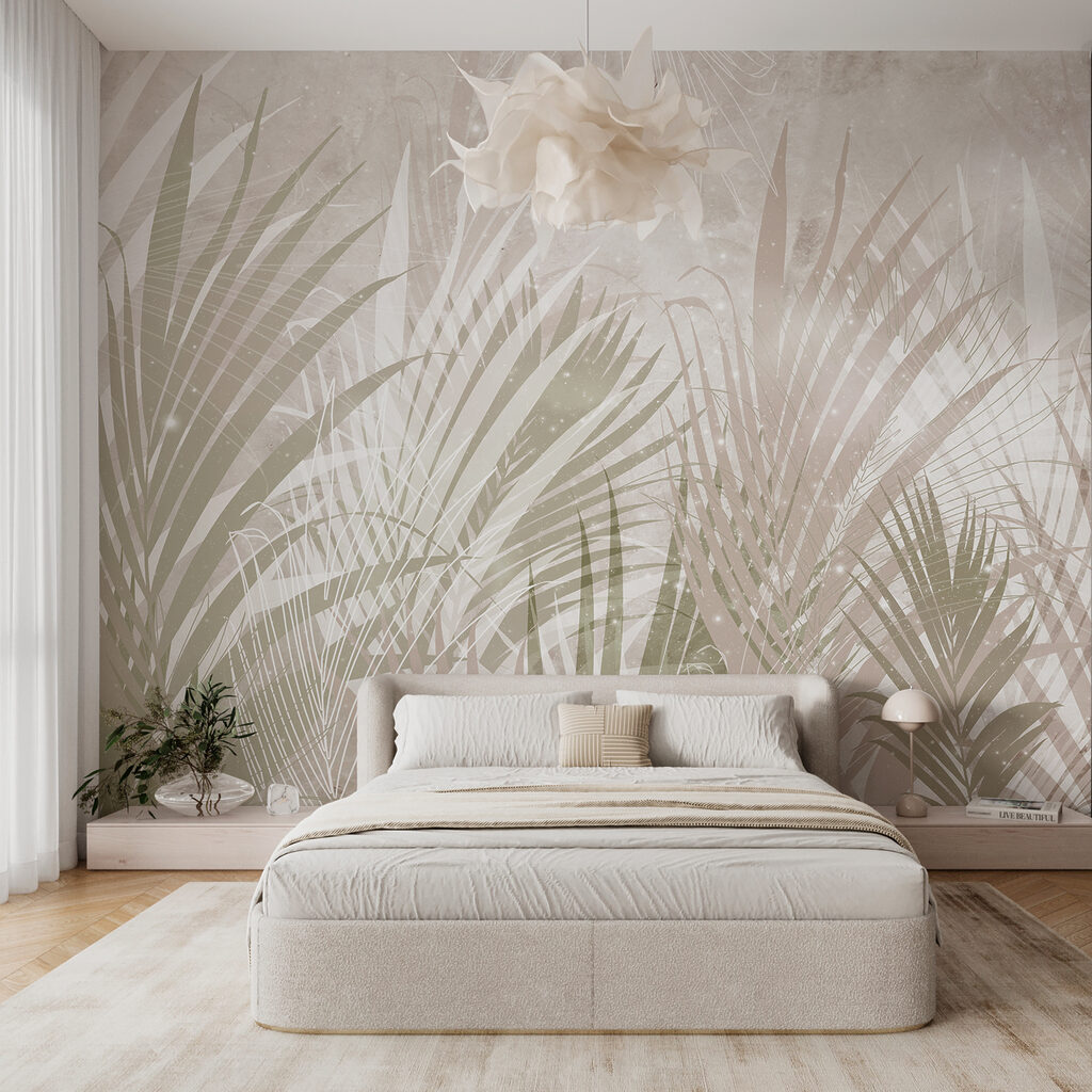 Soft foliage in muted tones
