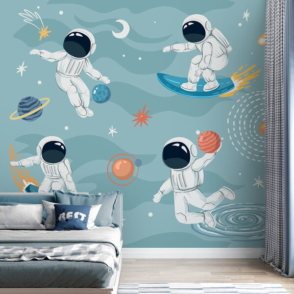 Un grupo de astronautas en el espacio Un grupo de astronautas en el espacio