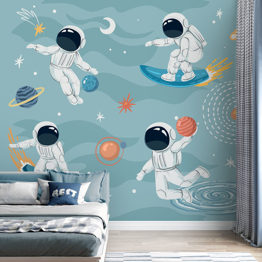 Un grupo de astronautas en el espacio Un grupo de astronautas en el espacio