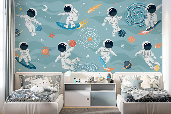 Un grupo de astronautas en el espacio Un grupo de astronautas en el espacio