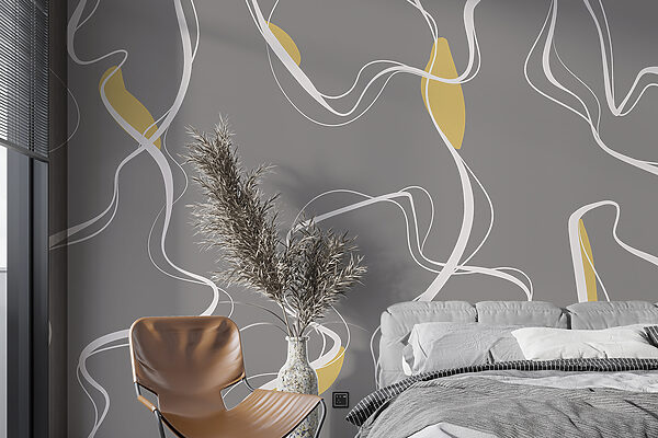 Un estampado gris y blanco Un estampado gris y blanco