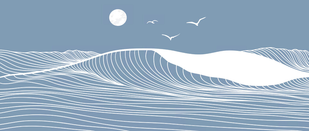 Olas y pájaros en el cielo Olas y pájaros en el cielo