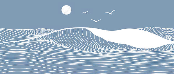 Olas y pájaros en el cielo Olas y pájaros en el cielo