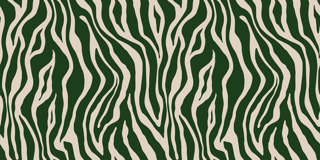 Un estampado de cebra verde y blanco Un estampado de cebra verde y blanco
