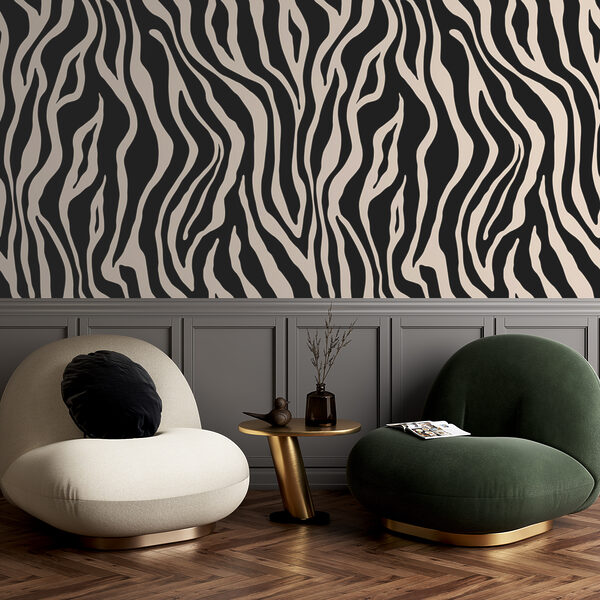 Un estampado de cebra en blanco y negro Un estampado de cebra en blanco y negro