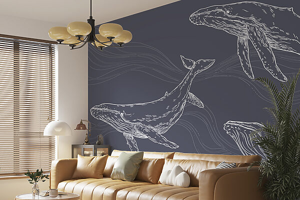 A group of whales swimming