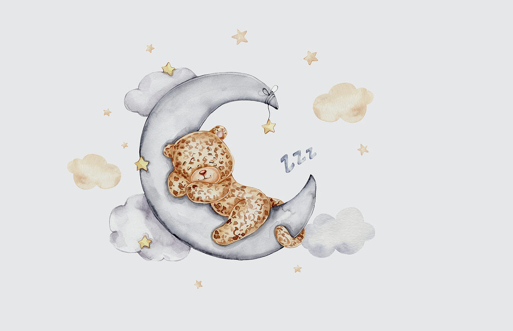 Un osito durmiendo en la luna Un osito durmiendo en la luna