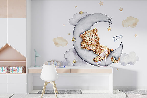 Un osito durmiendo en la luna Un osito durmiendo en la luna
