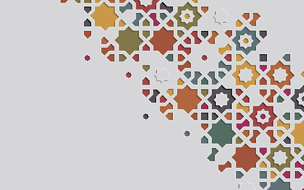 Un fondo blanco con un diseño colorido Un fondo blanco con un diseño colorido