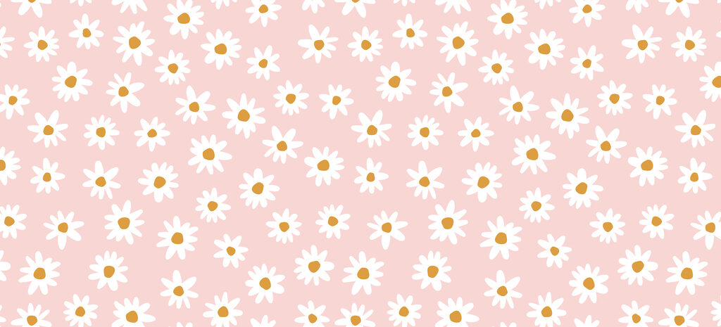 Motivo de flores blancas sobre fondo rosa Motivo de flores blancas sobre fondo rosa