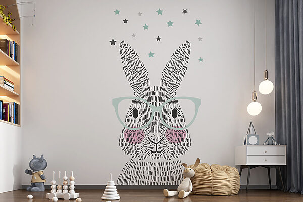 Fotomurales Fotomurales Un conejo con gafas (SKU: w00159)