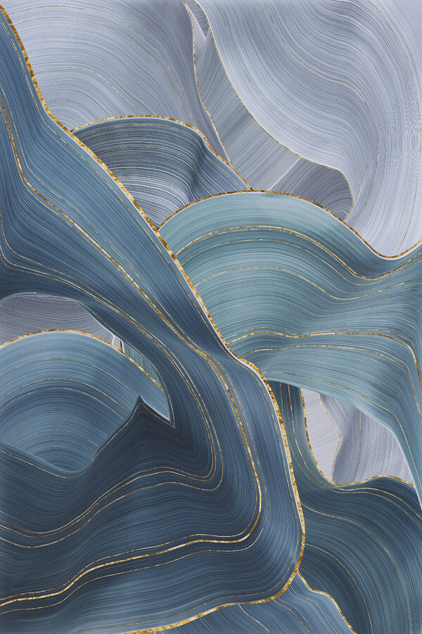 A close up of a painting