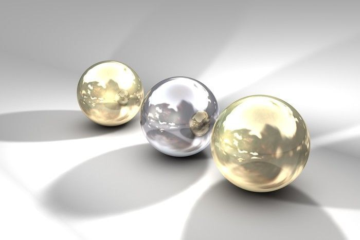 A group of shiny balls