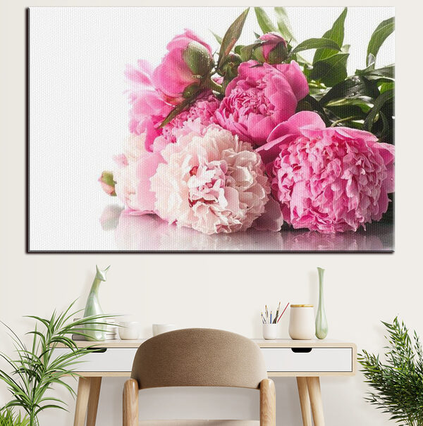 Cuadros Un ramo de flores rosas y blancas